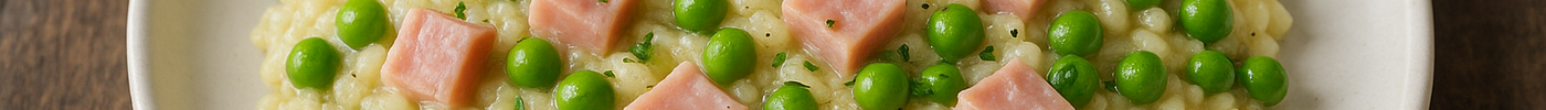 Risotto aux petits pois et au jambon
