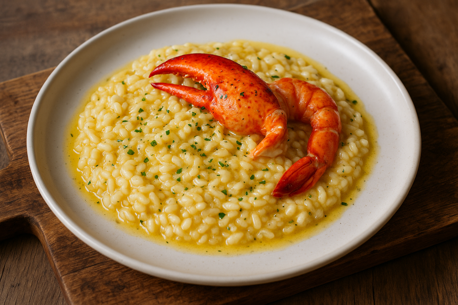 Risotto au homard au beurre citronné