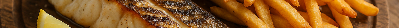 Cabillaud grillé avec frites croustillantes
