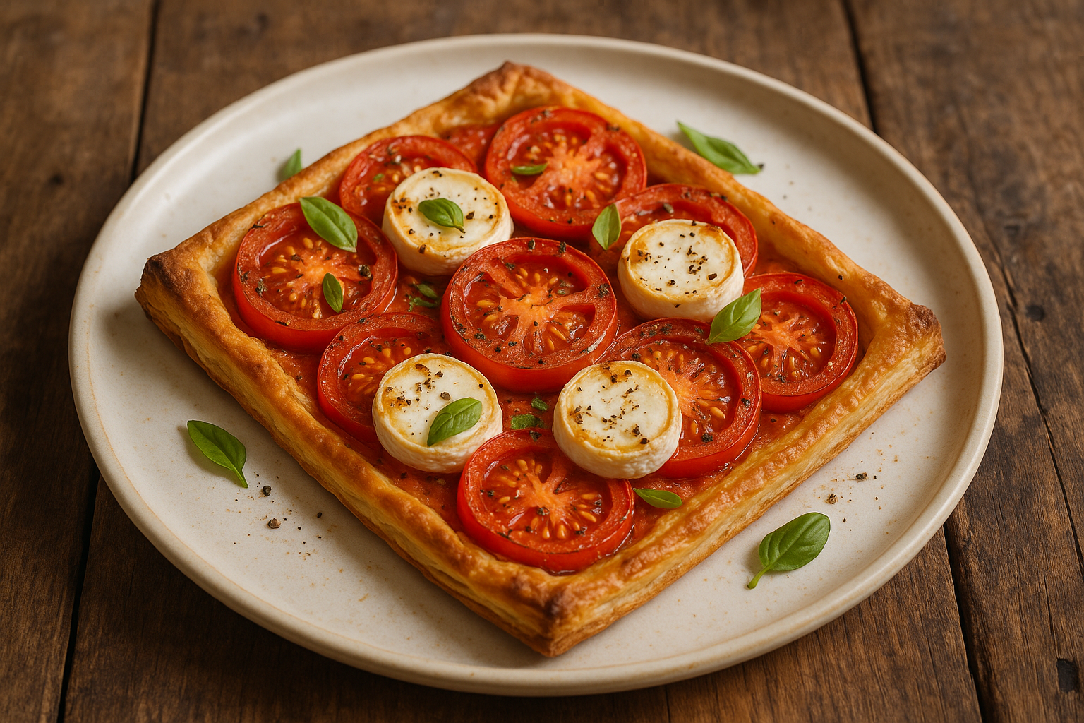 Tarte Salée aux Tomates et au Fromage de Chèvre