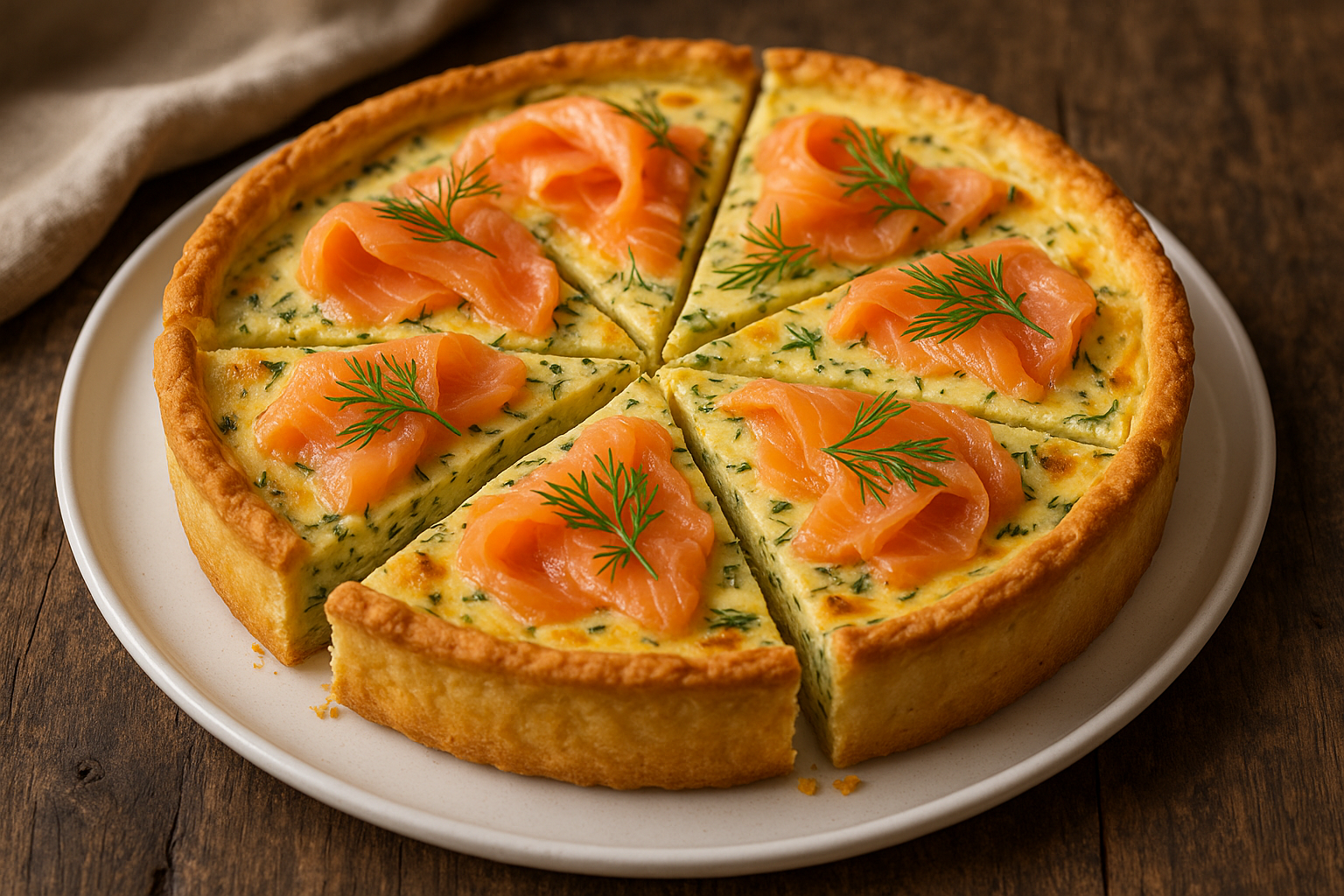 Tarte au Saumon Fumé et à l’Aneth