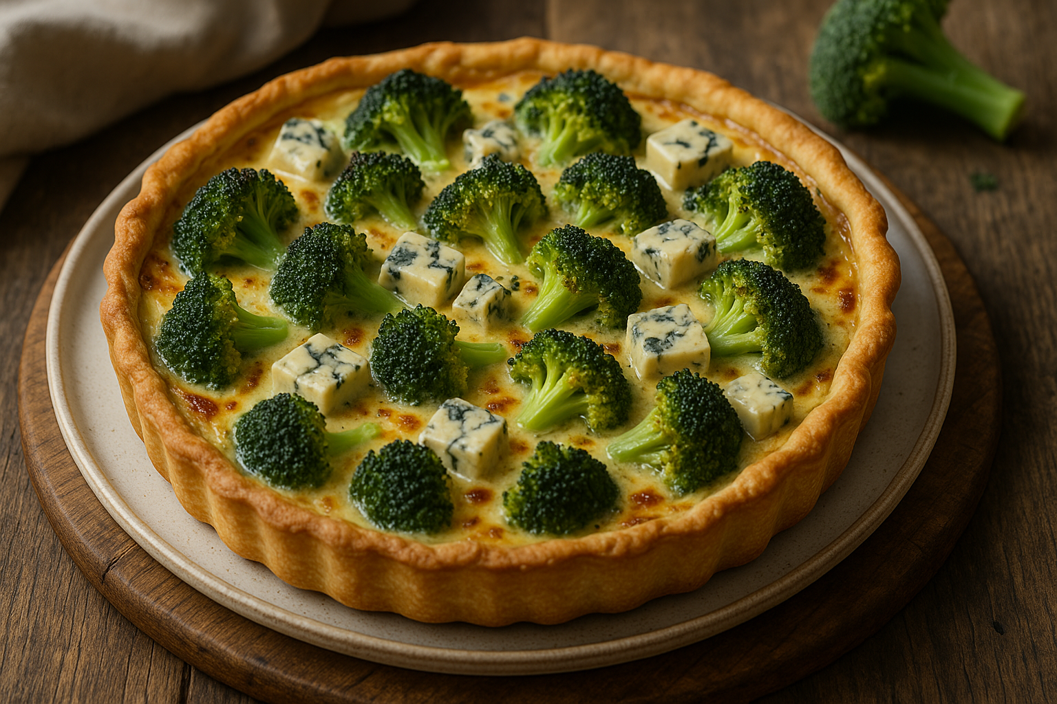Tarte Brocoli-Roquefort