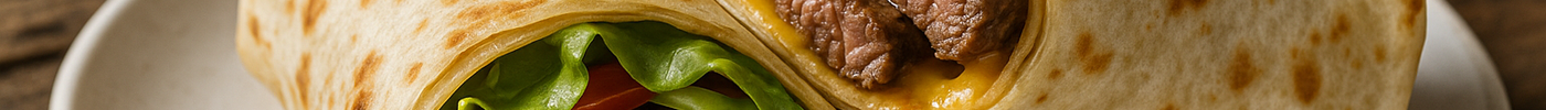 Wrap au steak et au fromage fondant