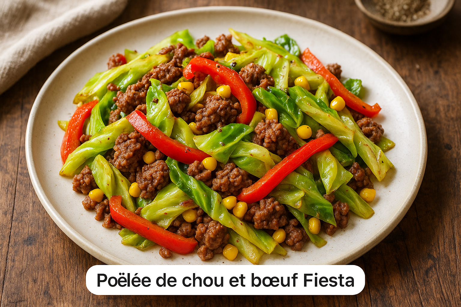 Poêlée de chou et bœuf "Fiesta"