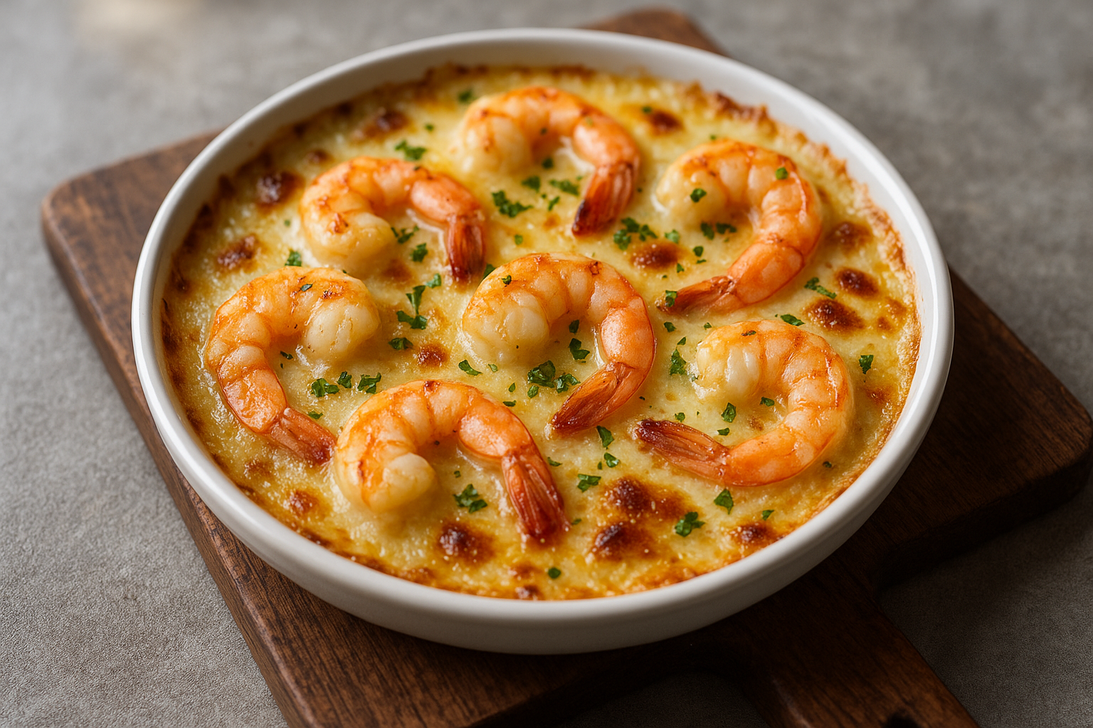 Gratin de crevettes