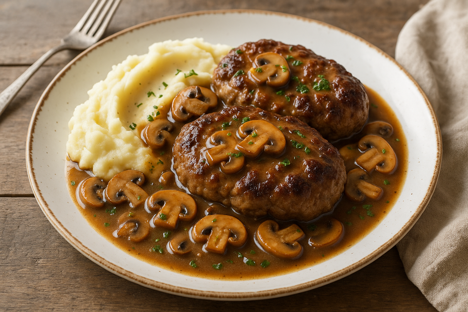 Boulettes de steak Salisbury à la sauce aux champignons