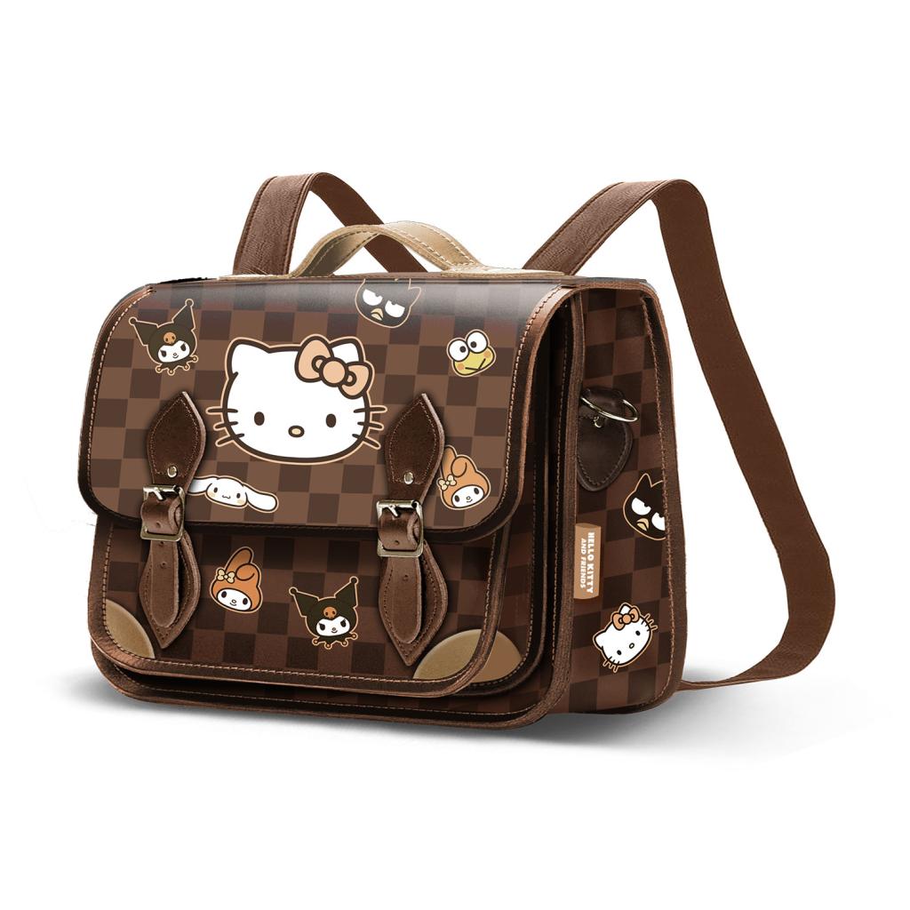 HELLO KITTY & Friends - Damier - Sac à Dos Cartable Convertible