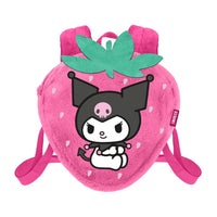 KUROMI - Fraise - Mini Fur Backpack '25x22x12cm'