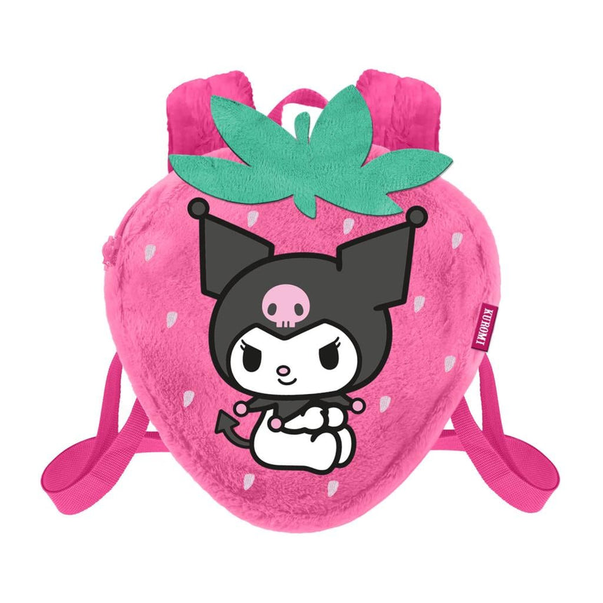 KUROMI - Fraise - Mini Fur Backpack '25x22x12cm'