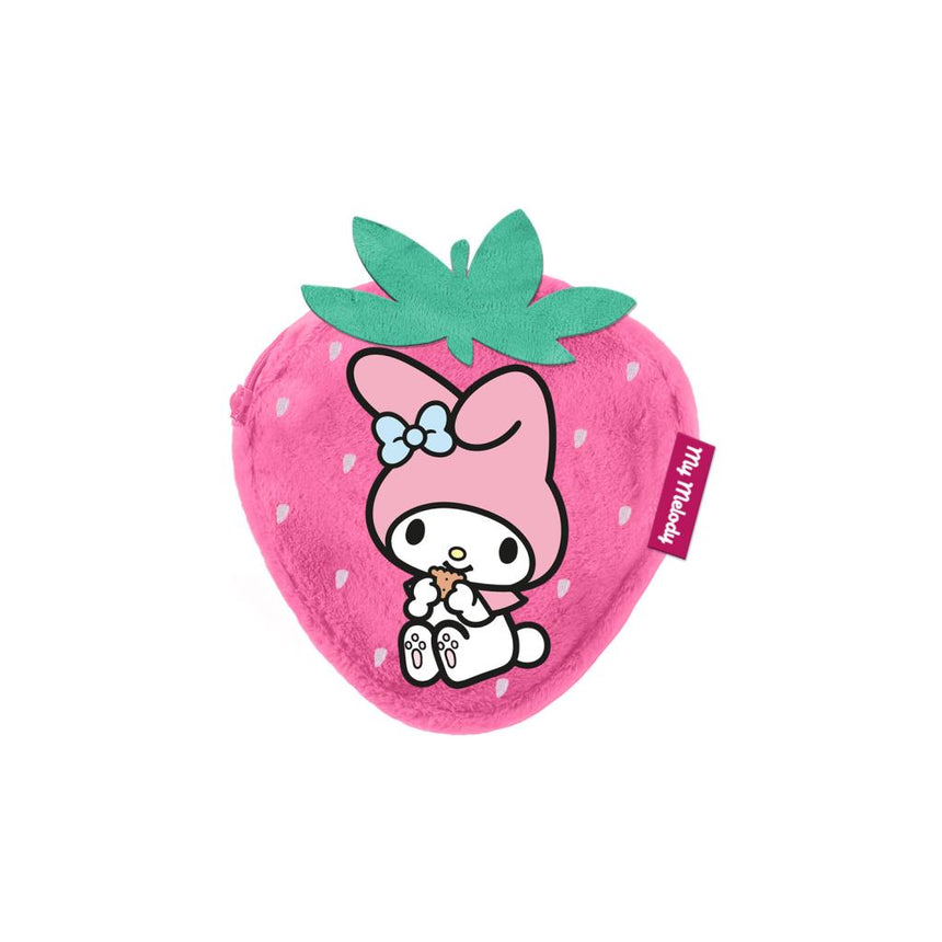 MY MELODY - Fraise - Porte-Monnaie Fourrure '12x11x2cm'