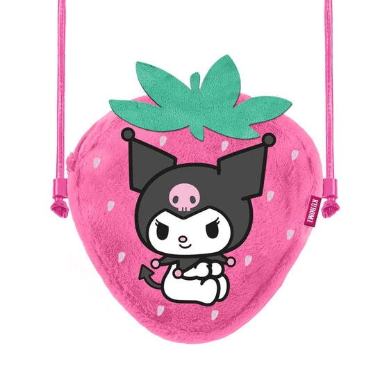KUROMI - Fraise - Mini Sac à Bandoulière Fourrure '20x15x6cm'
