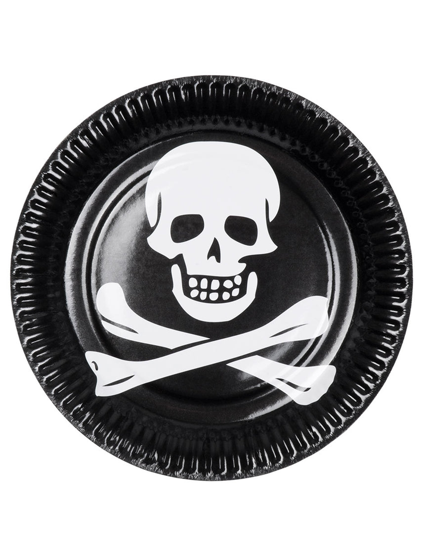 10 Assiettes tête de mort 23 cm
