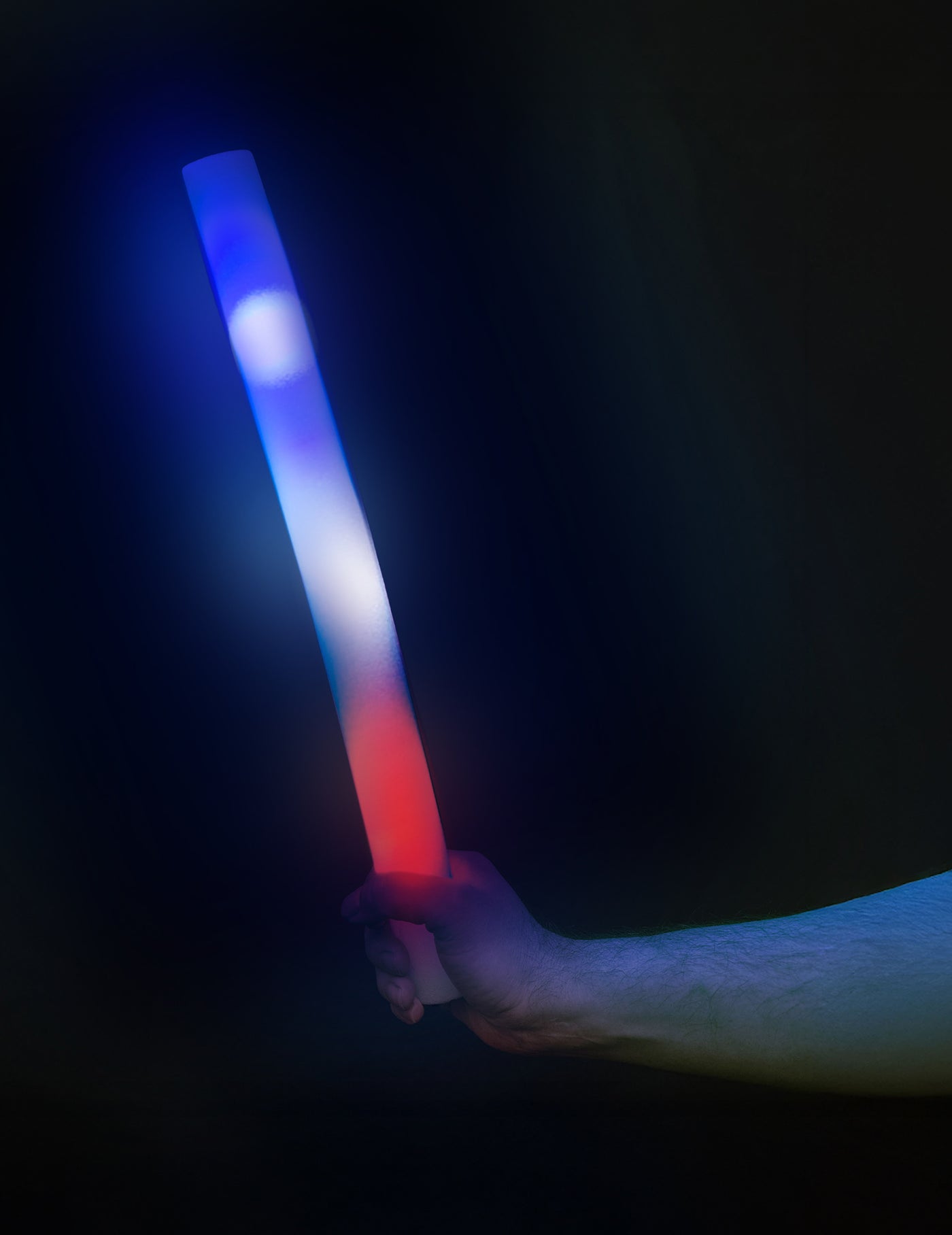 10 Bâtons France lumineux LED en mousse 48 cm