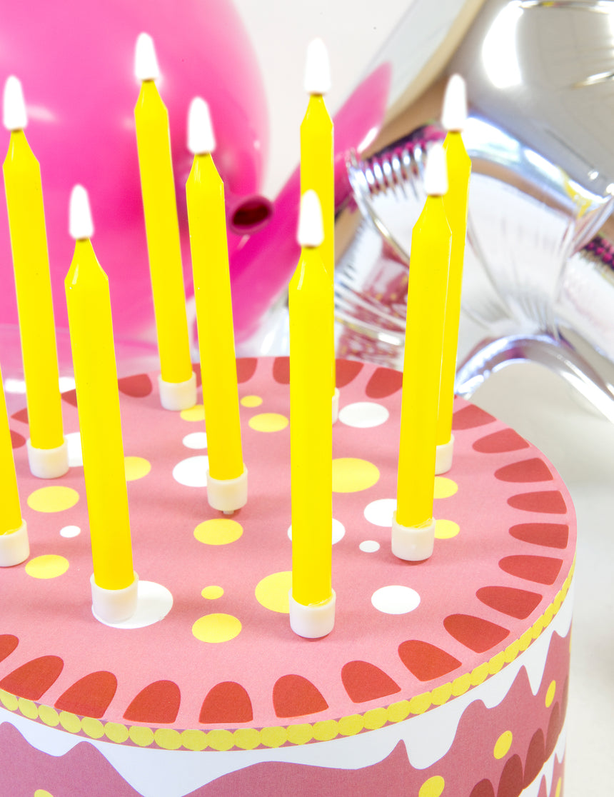 10 Bougies colorées 8 cm