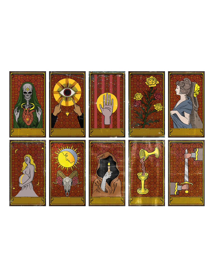 10 Cartes vaudou 11 x 20 cm
