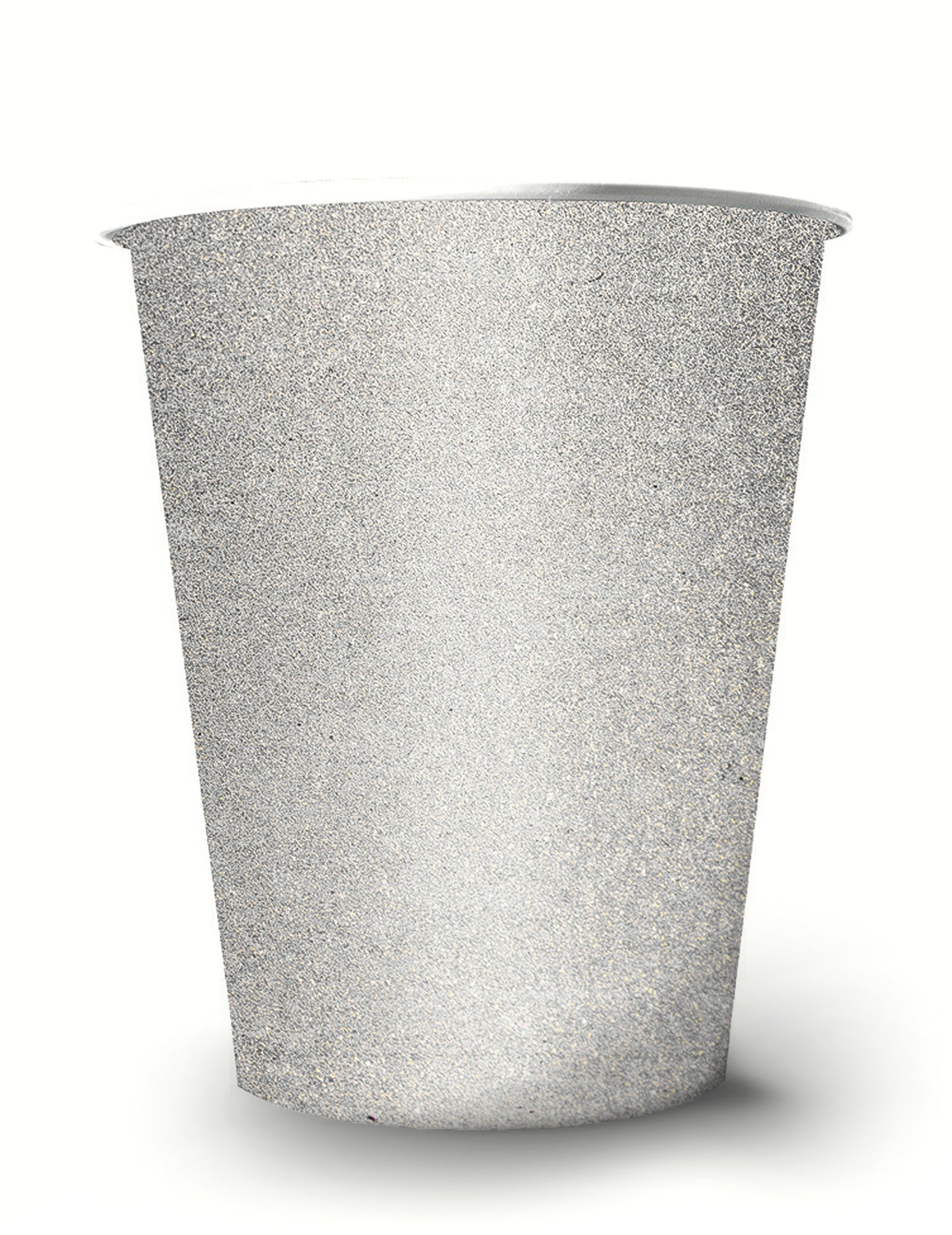 10 Gobelets américains scintillants carton recyclable argent 53 cl