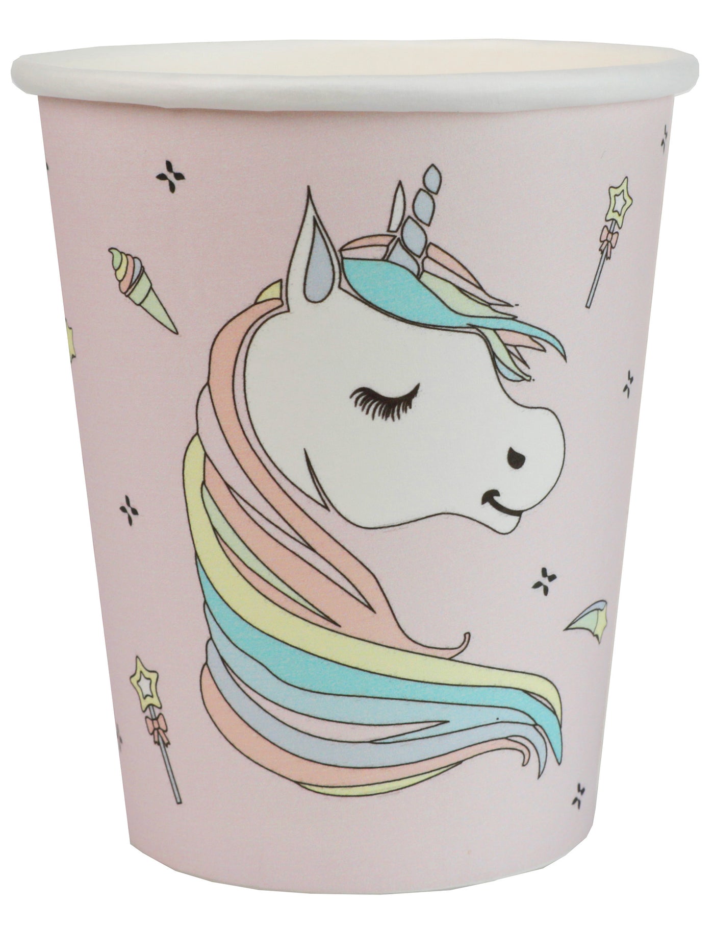 10 Gobelets carton licorne 7,8 x 9,7 cm