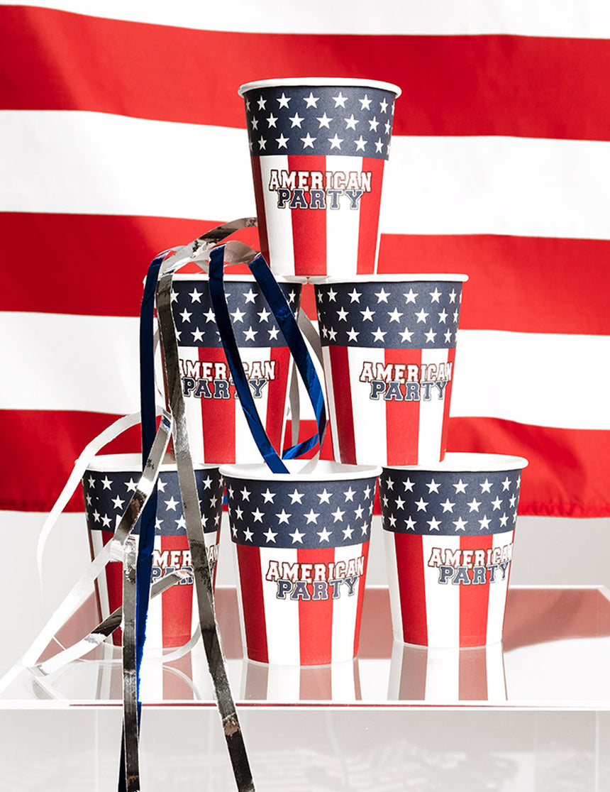 10 Gobelets en carton American party 21 cl