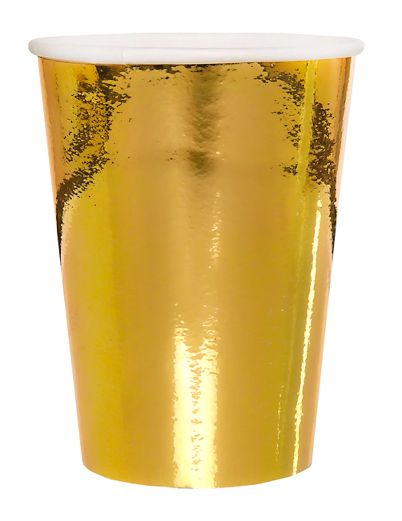 10 Gobelets en carton métallisé or 25 cl
