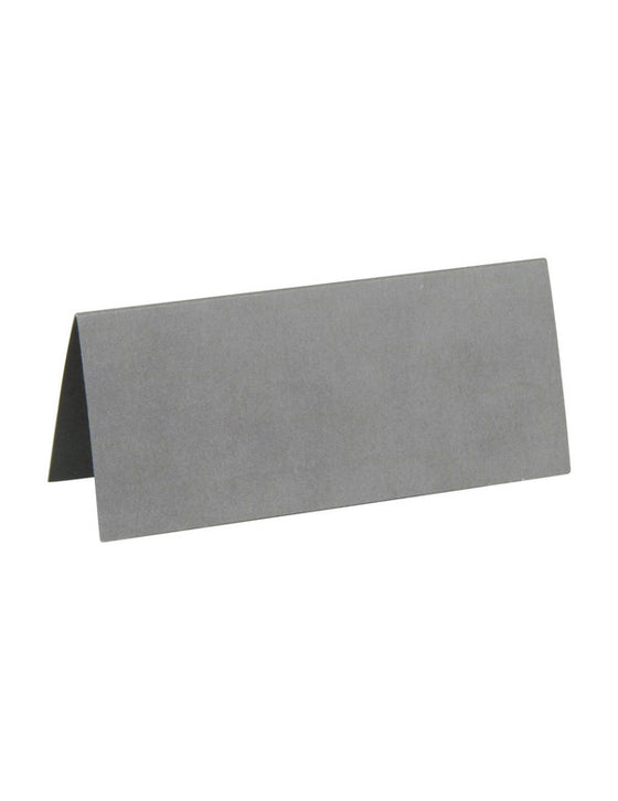 10 Marque-places rectangulaires argentés 3 x 7 cm