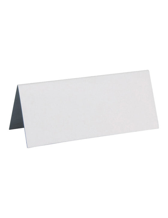 10 marque-places rectangulaires blancs 3 x 7 cm en carton