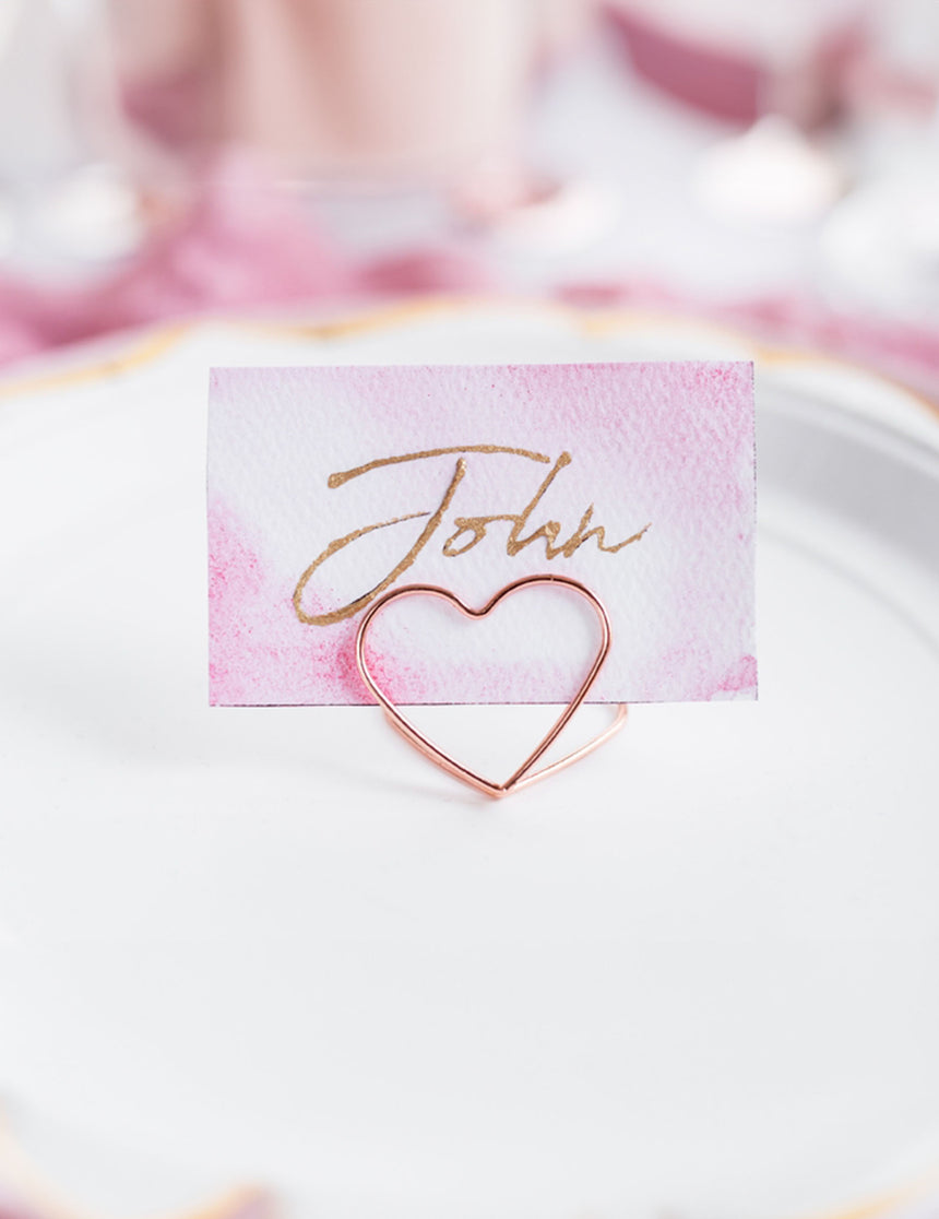 10 Marques places c?urs roses gold 2,5 cm