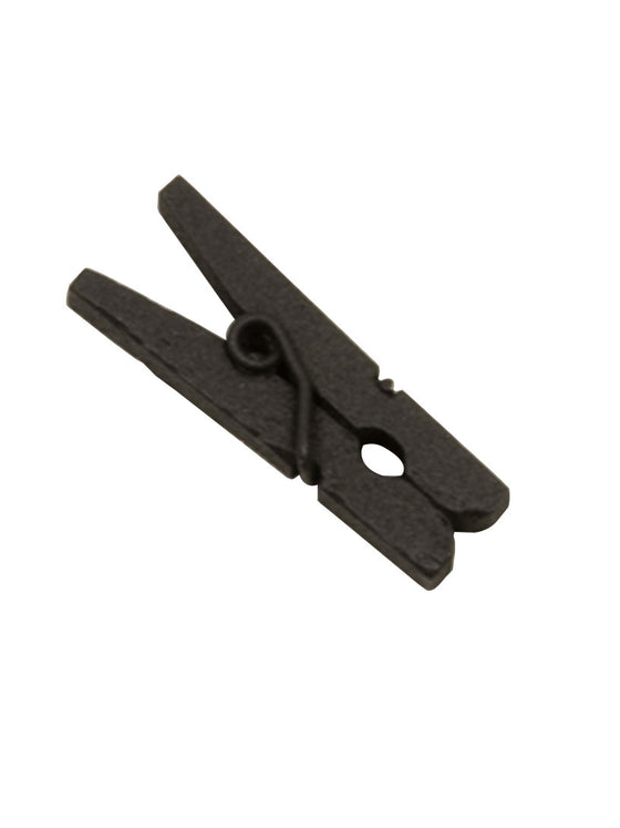 10 Mini pinces à linge en bois noires 2.5 cm pour marque-place