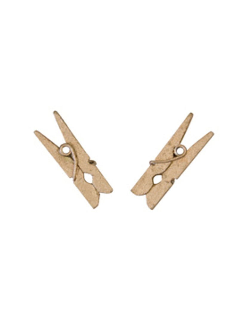 10 Mini pinces à linge en bois roses gold 2,5 cm
