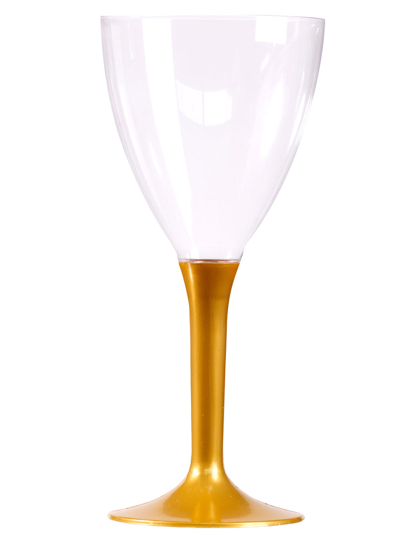 10 Verres à vin pied or 160 ml