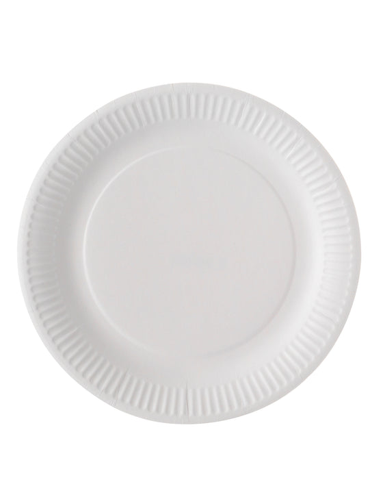 100 assiettes en carton blanc 23 cm sans plastique