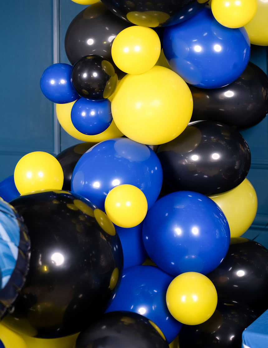 100 ballons en latex pastel navy 26 cm bleu marine