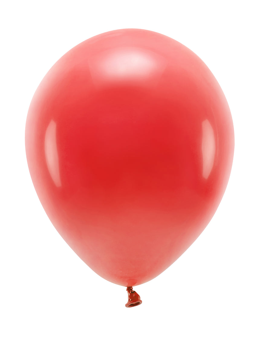 100 ballons en latex pastel rouge 26 cm en caoutchouc naturel