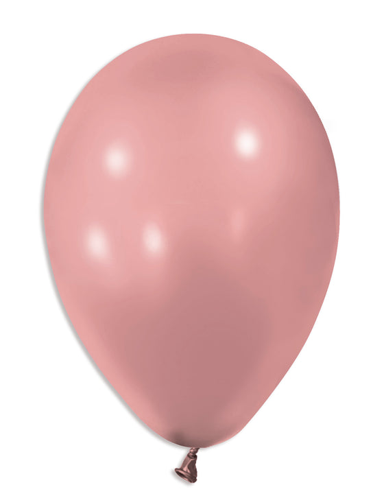 100 Ballons en latex rose gold métallisés 30 cm