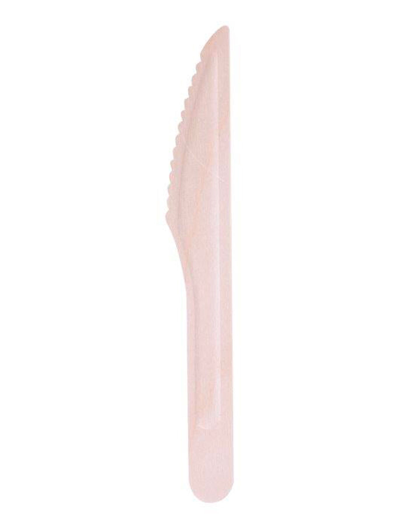 50 Couteaux en bois 16,5 cm naturels éco-responsables