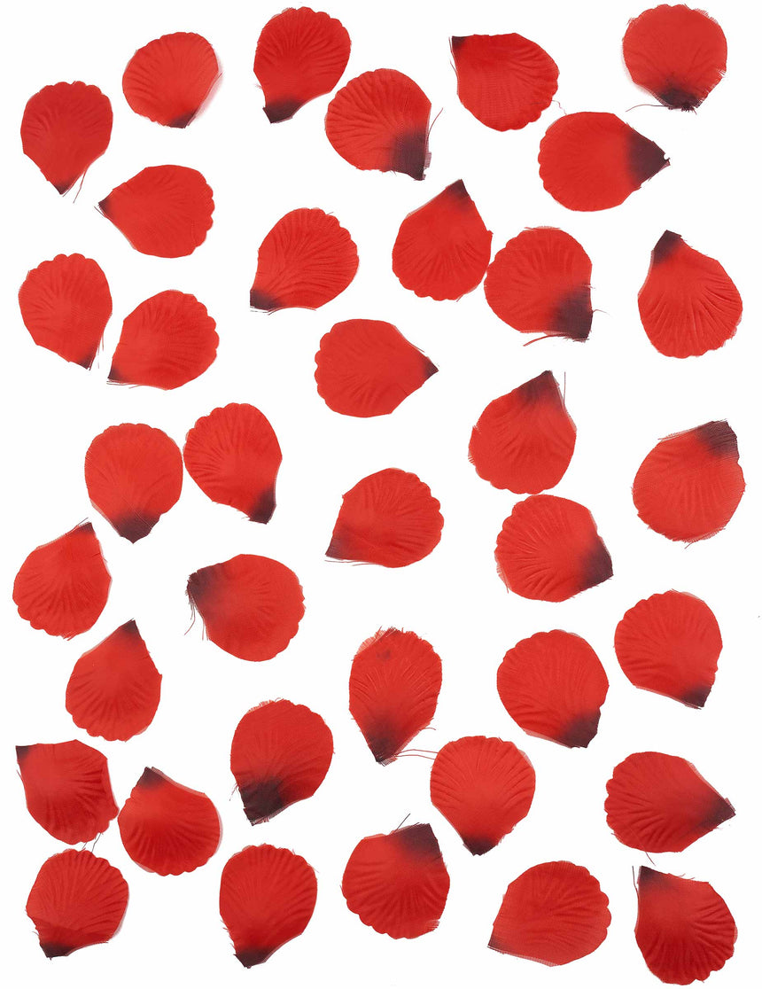 100 pétales de rose en tissu rouge sombre 5 x 5 cm pour décoration