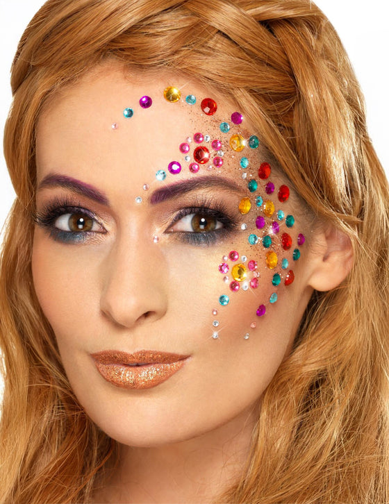 100 Strass pour visages multicolores