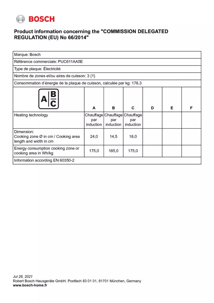 BOSCH PUC611AA5E