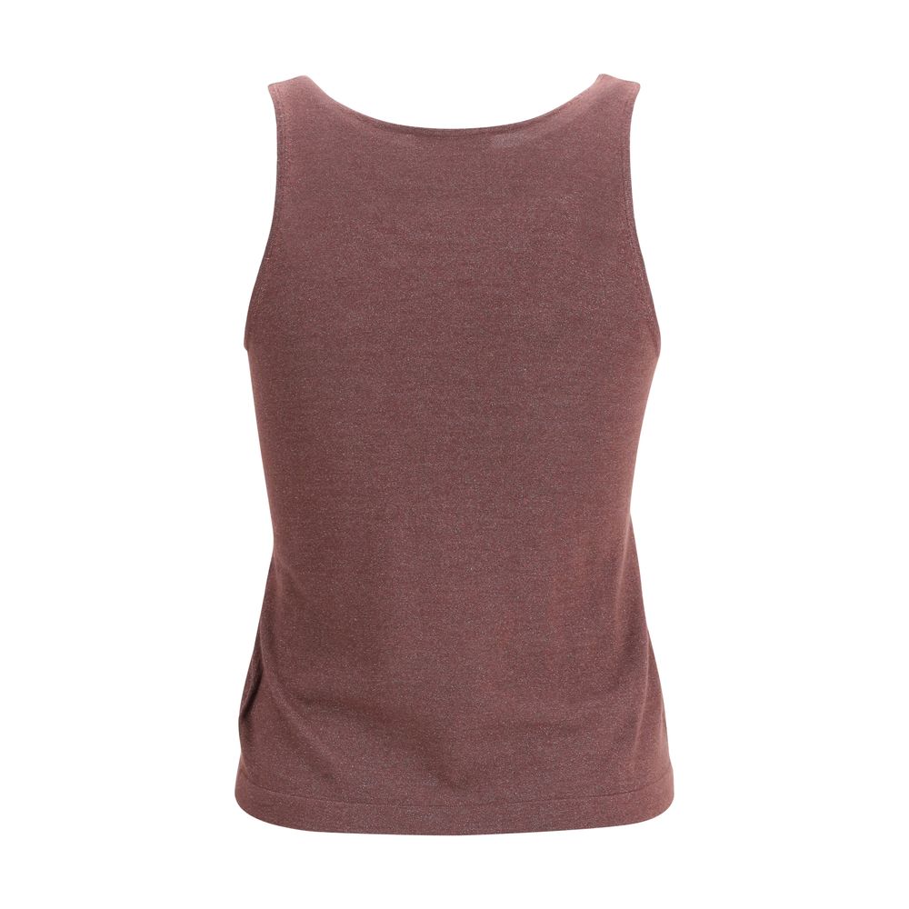 Brunello Cucinelli T-shirt en cachemire bordeaux femme luxe | Nimestore