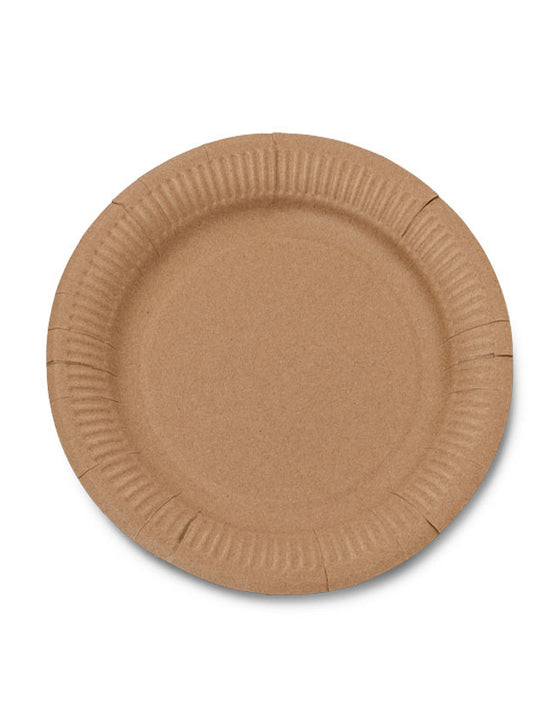 10 petites assiettes en carton kraft 18 cm recyclables