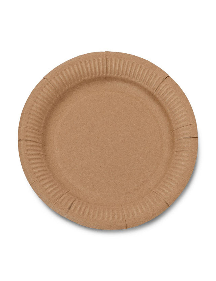 10 petites assiettes en carton kraft 18 cm recyclables