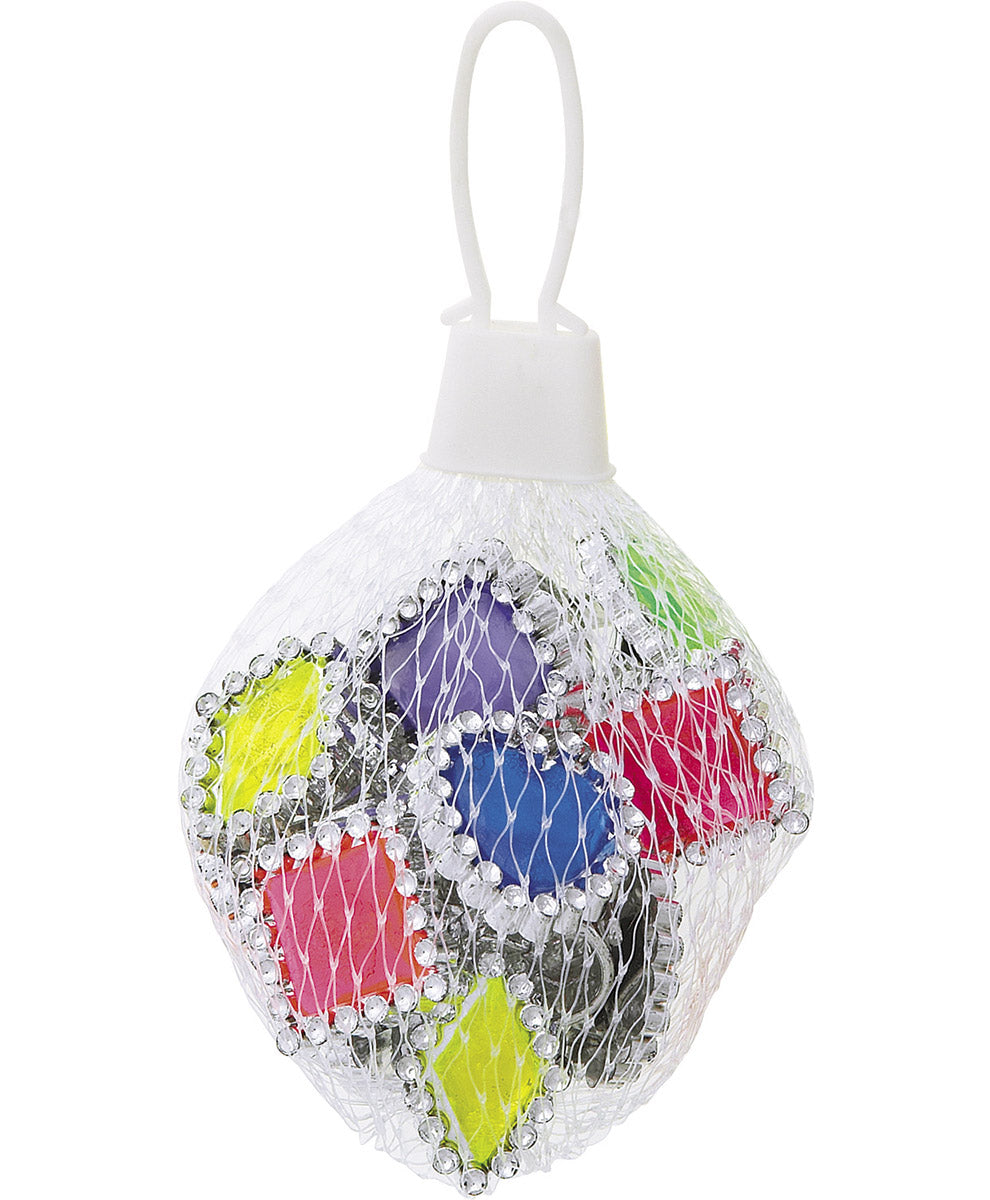 12 bagues diamants colorées pour piñata