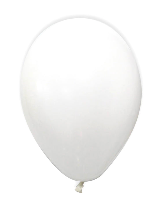 12 Ballons métallisés blancs 28 cm