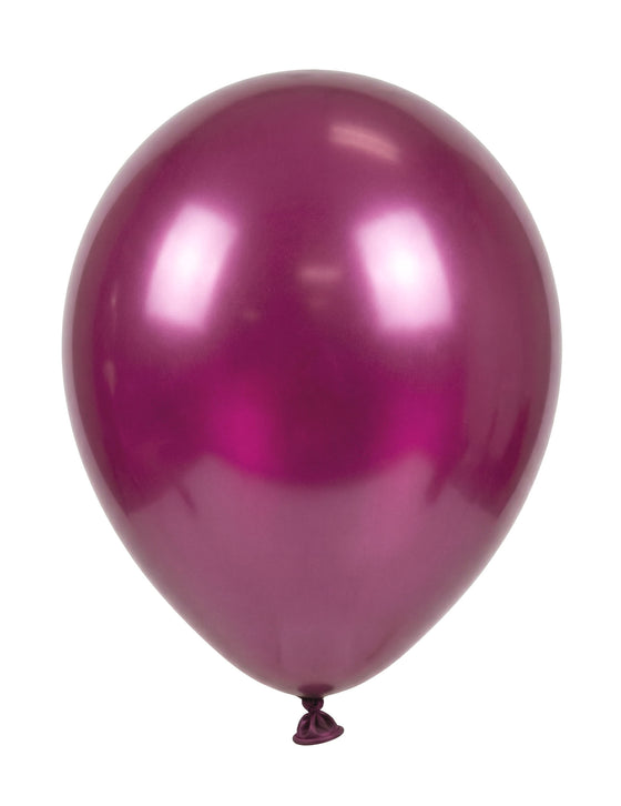 12 Ballons métallisés bordeaux 28 cm