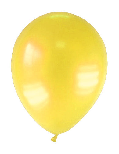 12 Ballons métallisés jaunes 28 cm