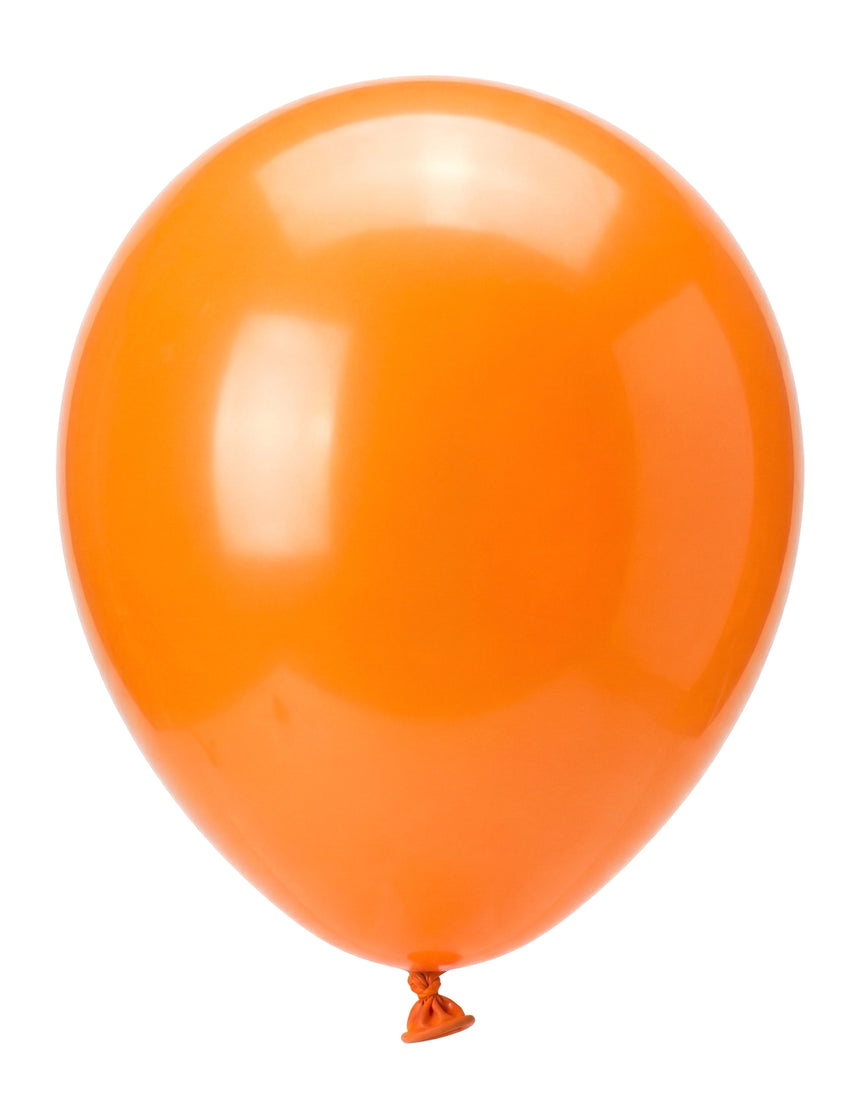 12 Ballons métallisés oranges 28 cm