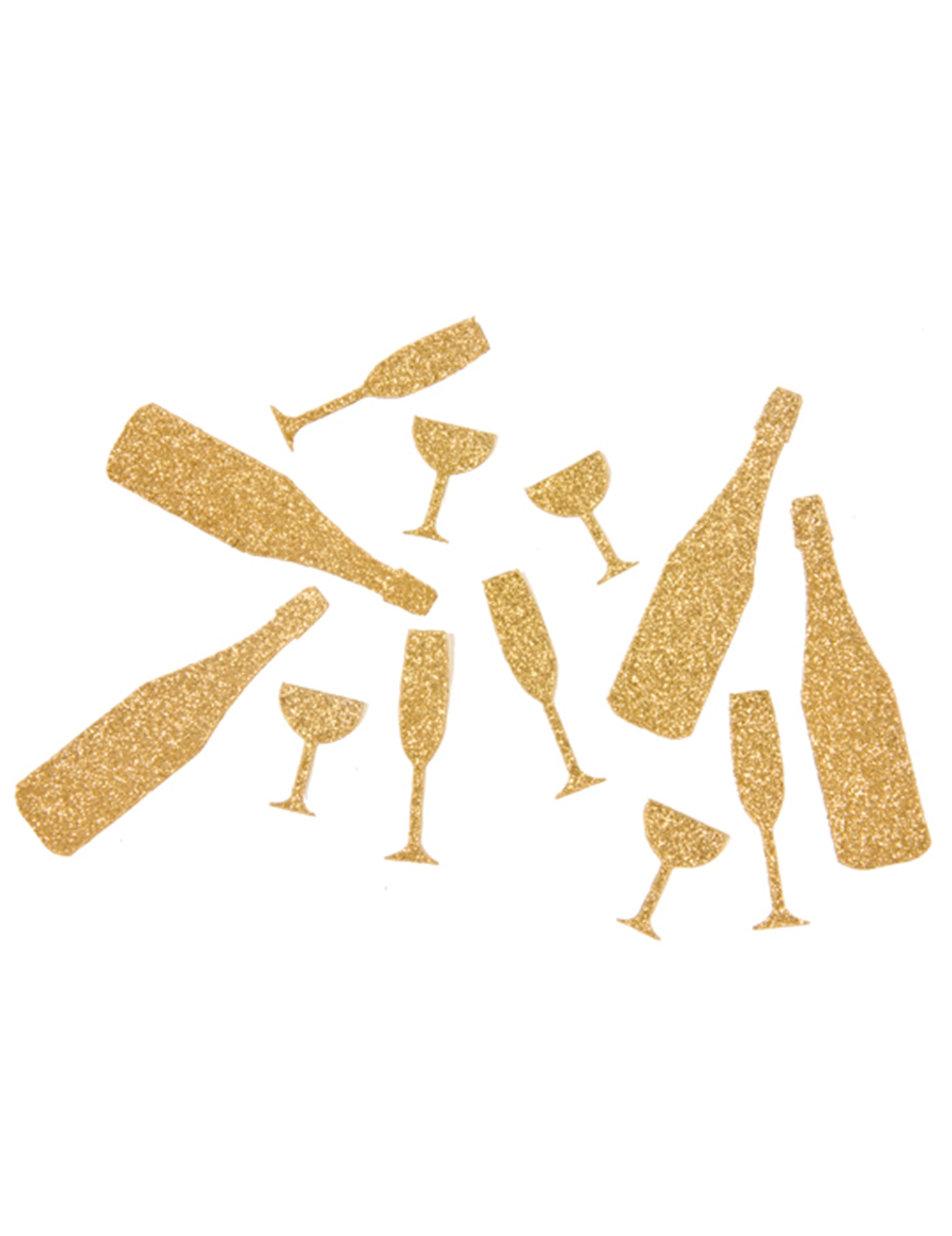 12 Confettis de table champagne dorés 10 g