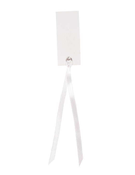 12 marque-places rectangle avec ruban blanc 3 x 7 cm étiquettes cartonnées
