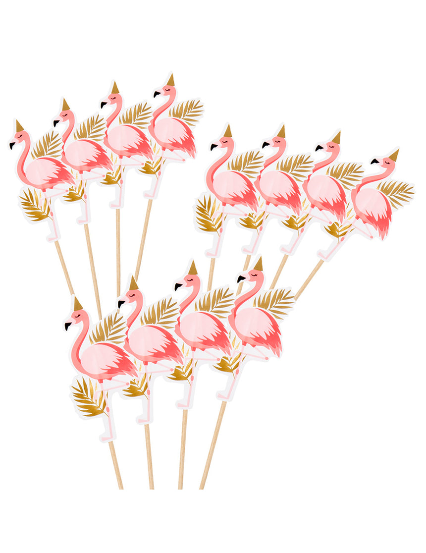 12 Pics en bois Flamant Tropic 13 cm