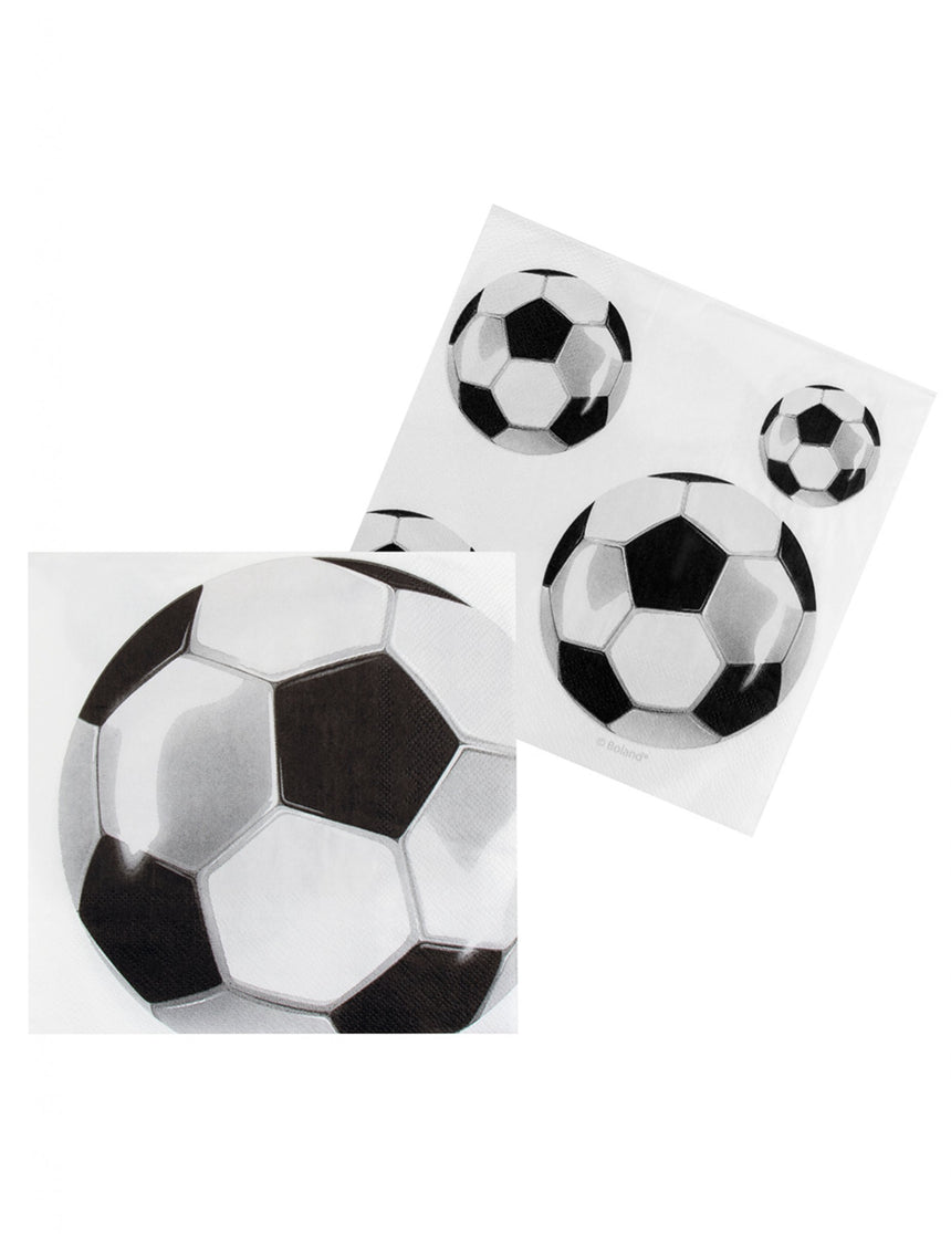 20 Serviettes en papier Foot party 33 x 33 cm