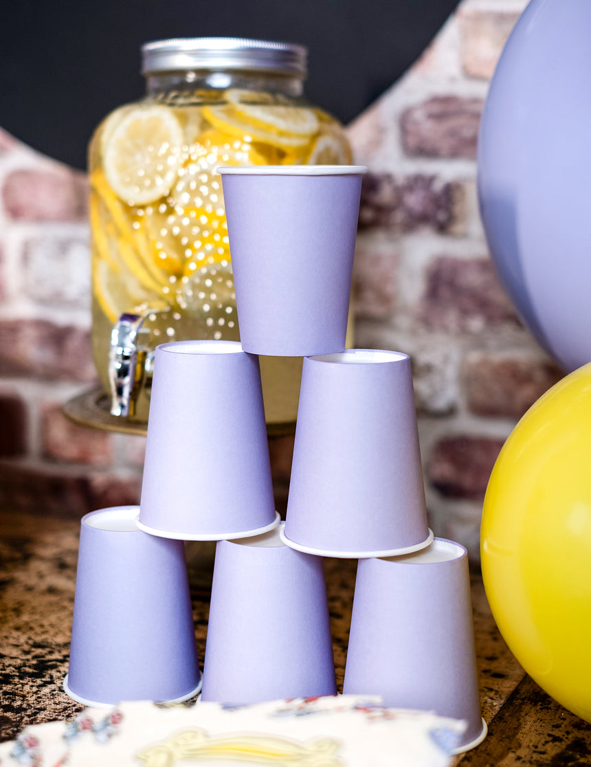 14 Gobelets en carton lavandes 266 ml